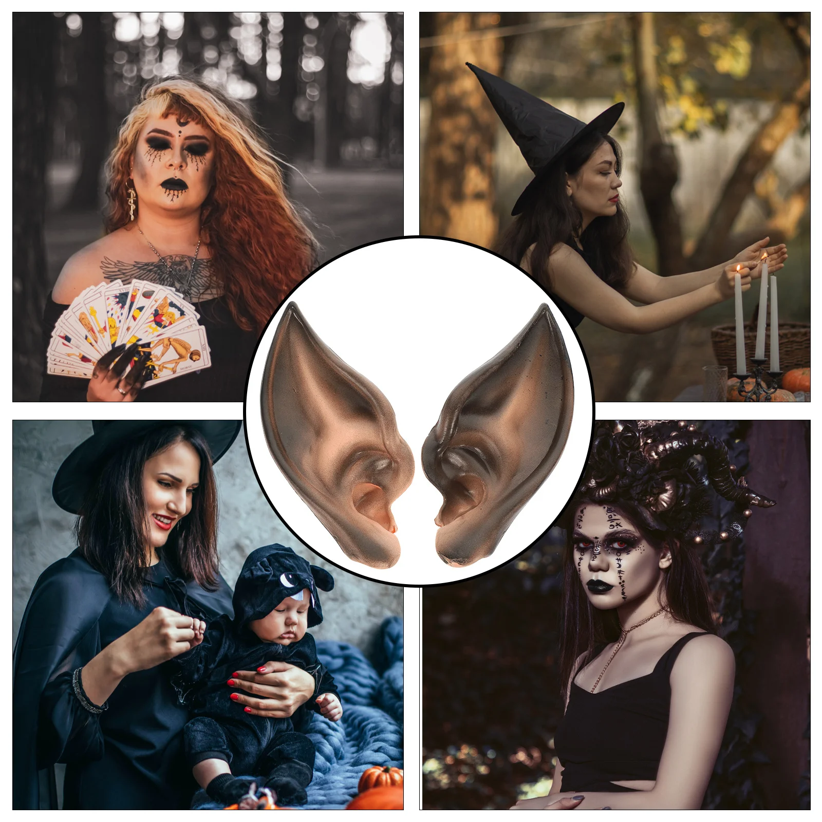 

1Pair Durable Material Elf Ears Simulation Fairy Cosplay Props Halloween Party Masquerade Earwear Fairy Ears