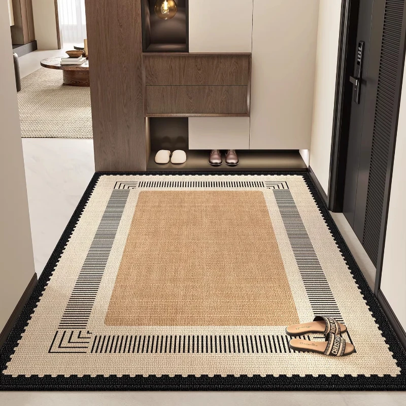 Doorway Carpet Waterproof Non-slip Stain-resistant Carpet Minimalist Line Pattern Rug Large-sized Home Decor Mats Коврик У Двери