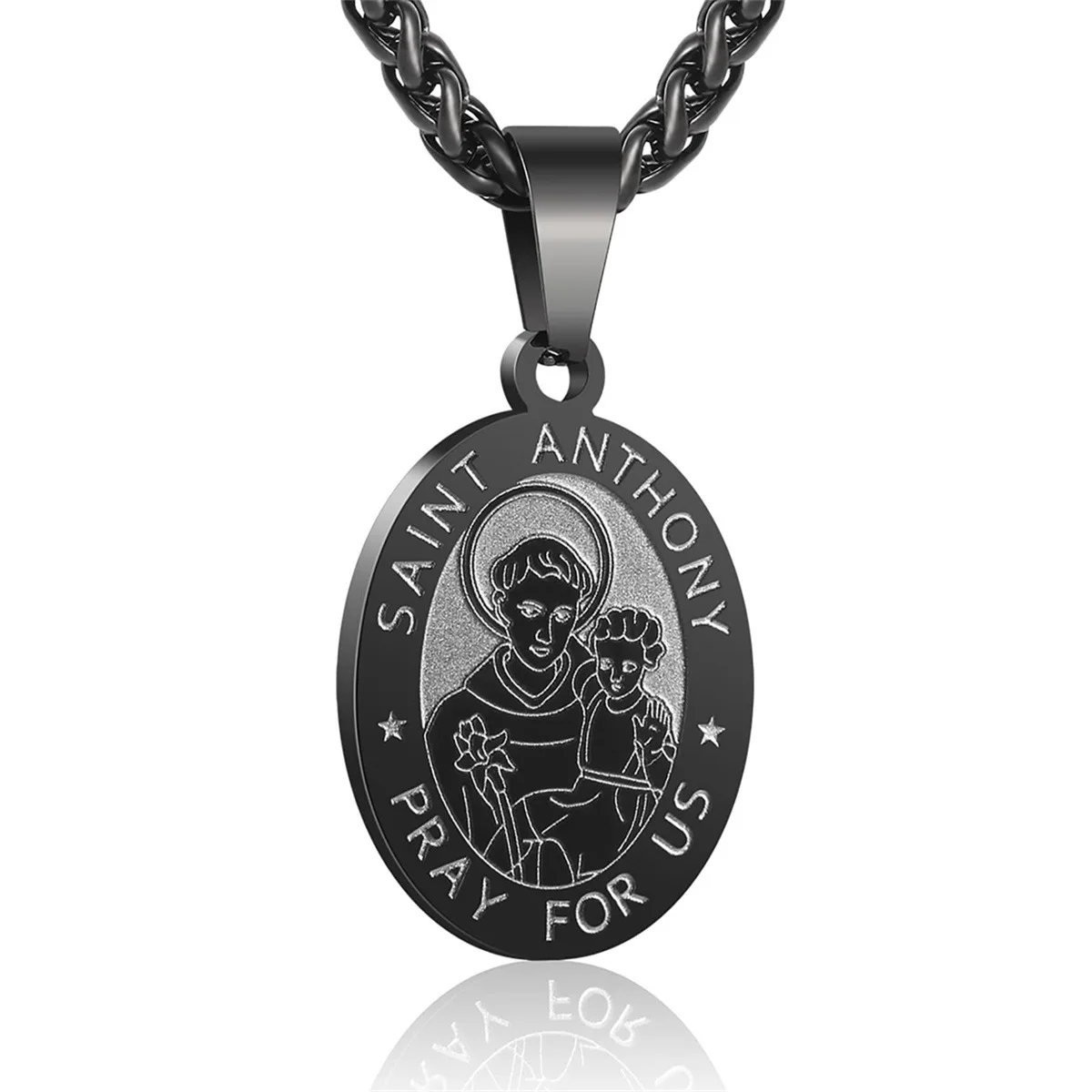 Classic Design Virgin Mary Pendant Gold Color Stainless Steel Chain Necklace Fashion Jewelry