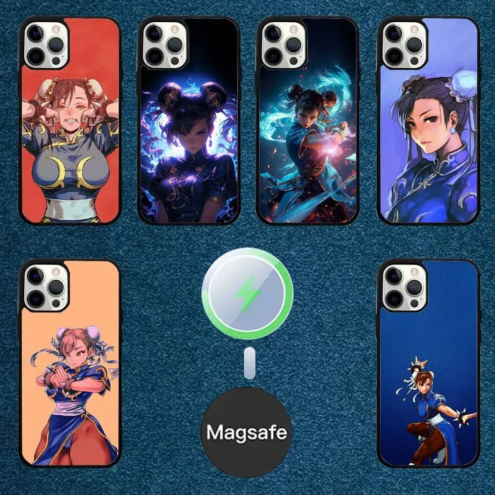 

ChunLi S-Street F-Fighter Phone Case For iPhone 16,15,14,13,12,11,Plus,Pro,Max Mini Magsafe Magnetic Wireless Charging