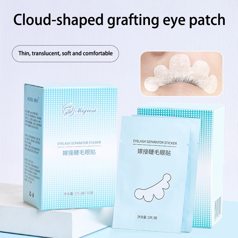 100 adet Göz Makyajı Bulut Şekilli Tek Kullanımlık Göz Farı Çıkartmalar Eyeliner Aşılı Kirpikler İzole Kirpik Kaldırma Yamaları