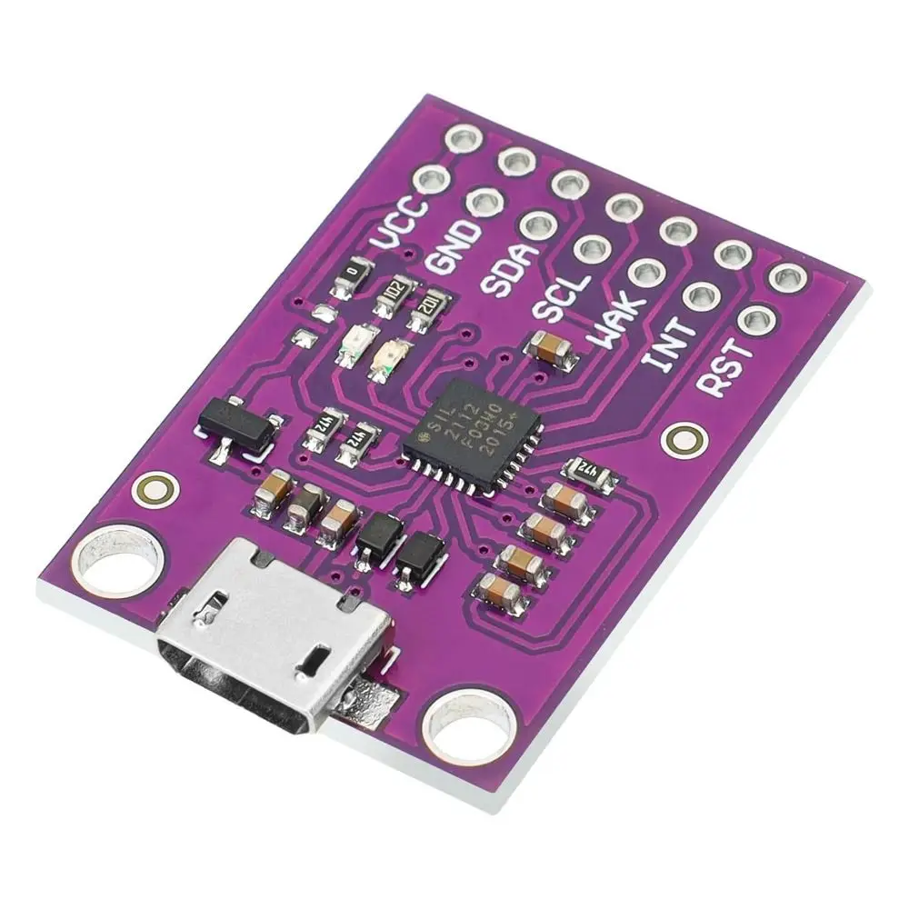 

Аксессуары DIY Модуль CP2112 194 байт Программируемая плата USB к SMBus/I2C USB 2.0 Интегрированная плата отладки CCS811