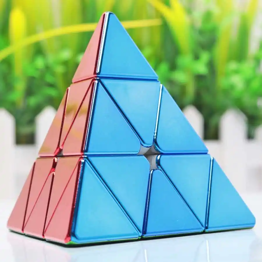 Cubo de velocidad piramidal brillante 3x3x3, juguetes educativos para niños, desafío IQ, rompecabezas, regalos zauberwürfel wsбк рубика Cubo Mágico