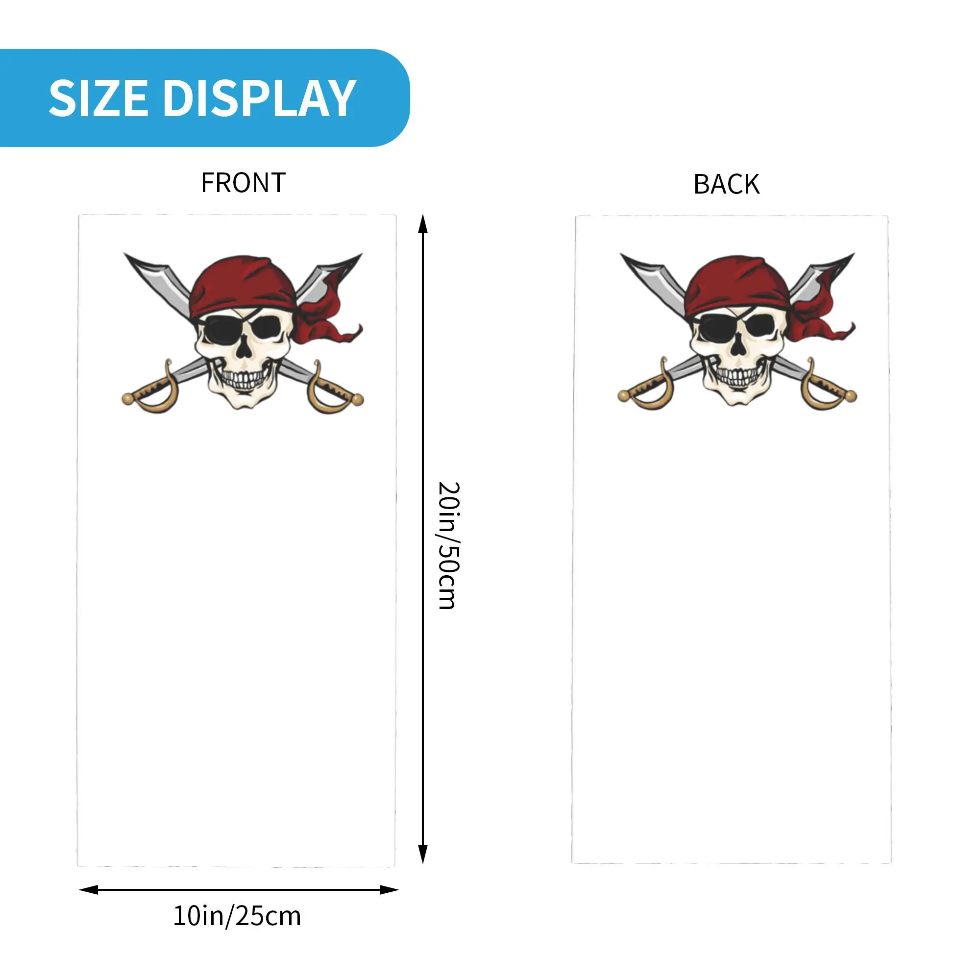 Pirates of the Caribbean Bandana Neck Cover Printed Wrap Scarf Multi-use Headband Hiking Fishing Unisex Adult Washable