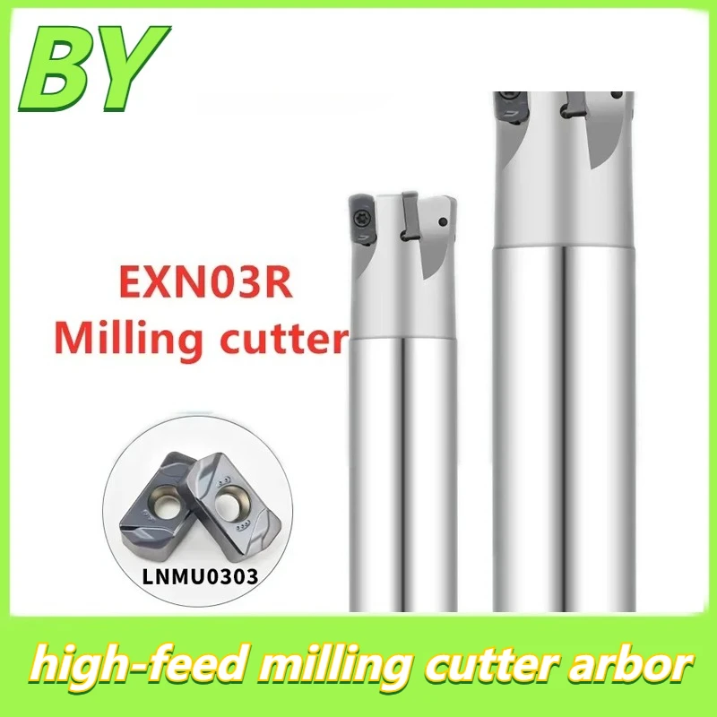 ストロー・ミリング・カッターCNC EXN03R（大切削深さ、高送り速度、高効率）、LNMU0303インサート取り付け