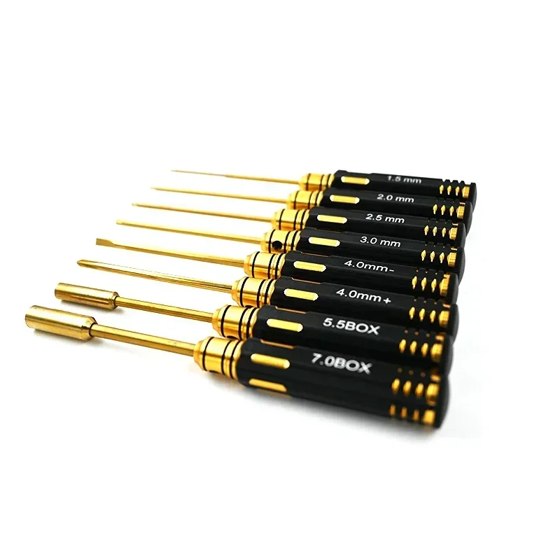 

RC Hex Driver Set 8pcs 1.5 2.0 2.5 3mm Hex Allen Screwdriver RC Repair Tools Kit Nut Phillips Wrench for RC Helicopter Car