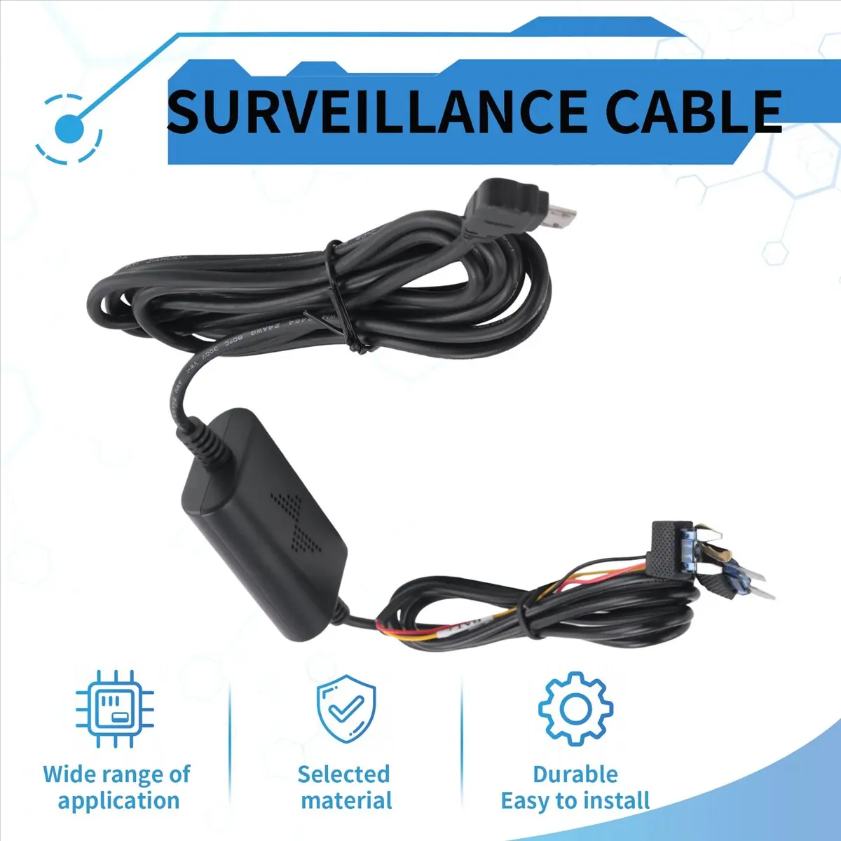 DT85 HOT Parking Surveillance Cable for 4K A800S A500S D06 D07 D08 M300 Hardwire Kit UP02 for Car DVR 24H Parking Monitor