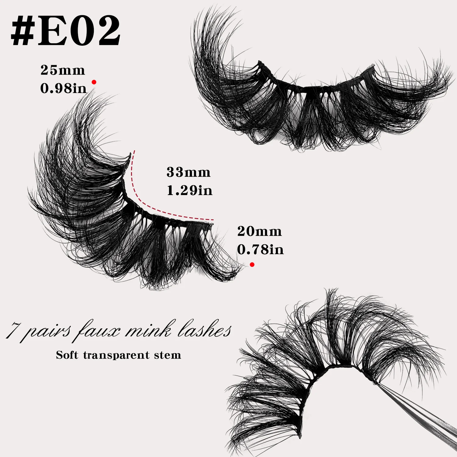 7 par Super puszyste hurtownia długie delikatne sztuczne rzęsy z norek luzem makijaż rzęsy pasek dramatyczne sztuczne rzęsy wielokrotnego użytku