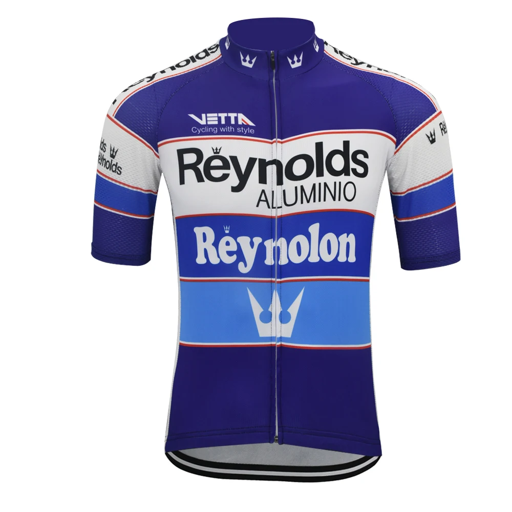 Reynolds Aluminio 1988 Retro Cycling  Jersey For Men Summer Short Sleeve Clothing Bicycle Clothes Braetan