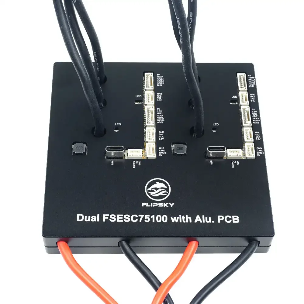 Flipsky Dual 75100 VESC Based ESC Aluminum PCB, Support BLDC & FOC, Regenerative Braking for E-Skateboard Ebike Scooter