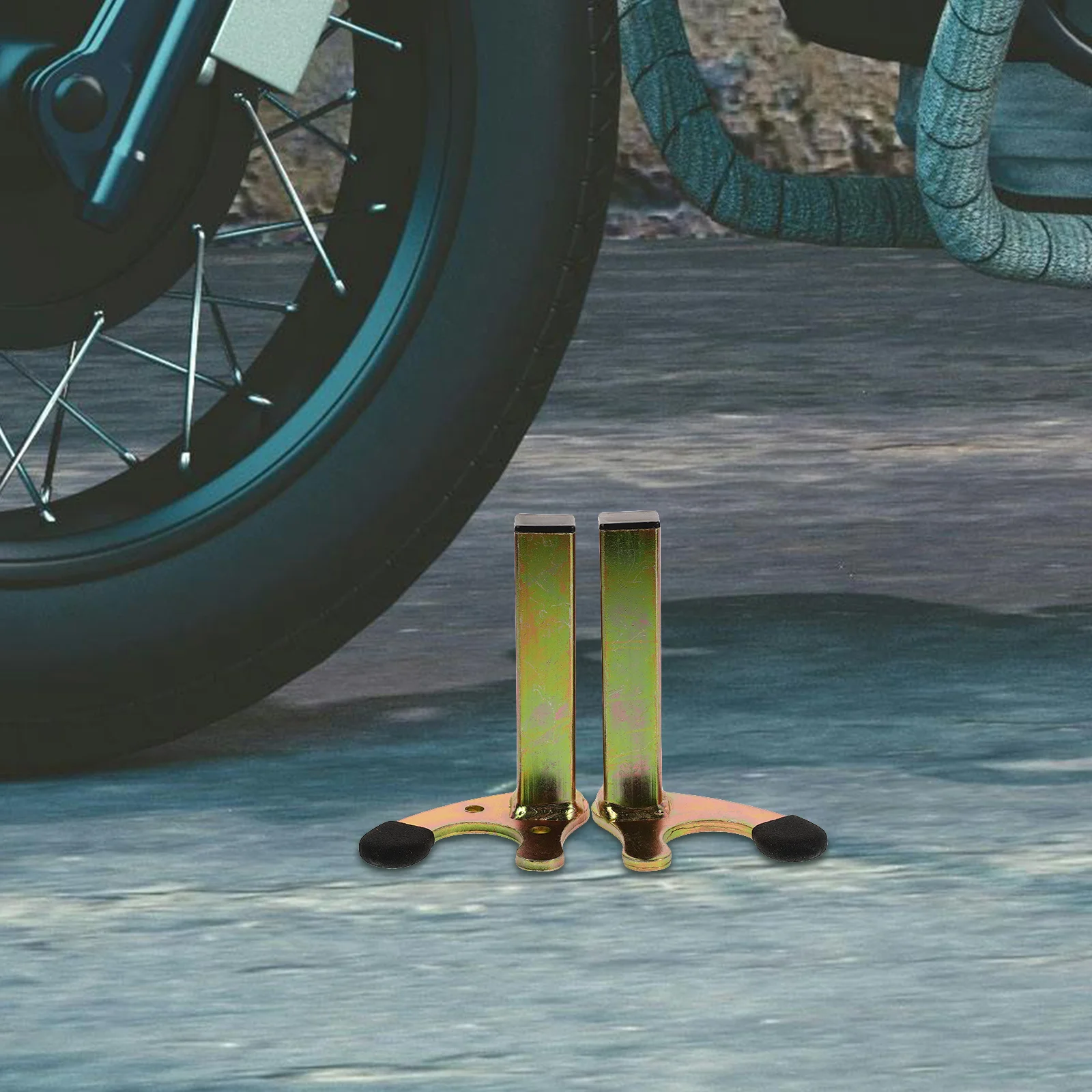 2 قطعة دراجة نارية الثقيلة عجلة خلفية حامل U شكل دعم رفع الحديد المجلفن دائم دراجة نارية Paddock وقوف السيارات قوس