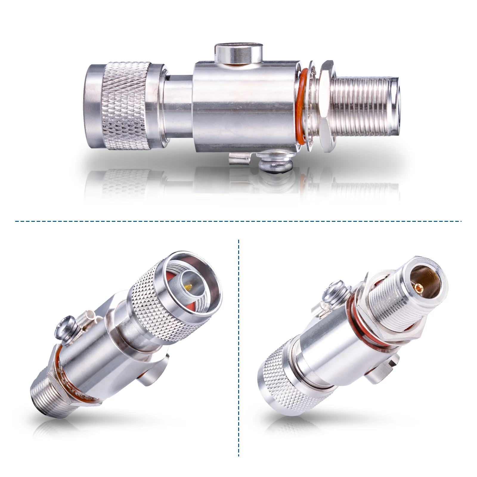 Superbat N Type Lightning Surge Protection Device N Male to N Female RF Coaxial Lightning Arrester