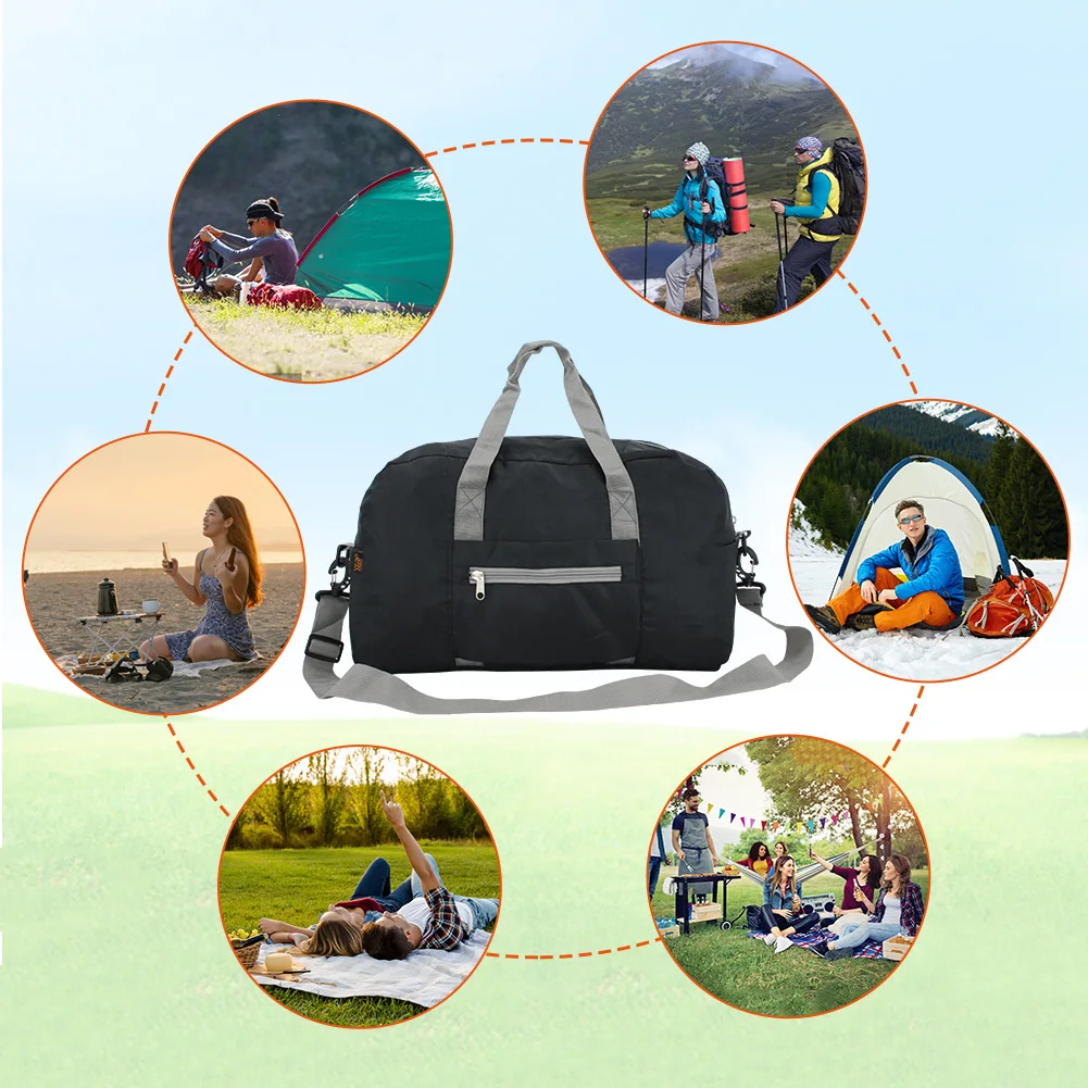 أكياس تخزين ذات سعة كبيرة قابلة للطي سعة 20 لترًا، حقيبة تخزين أدوات المطابخ المحمولة، منظمات التخييم في الهواء الطلق للأنشطة العائلية الخارجية #6