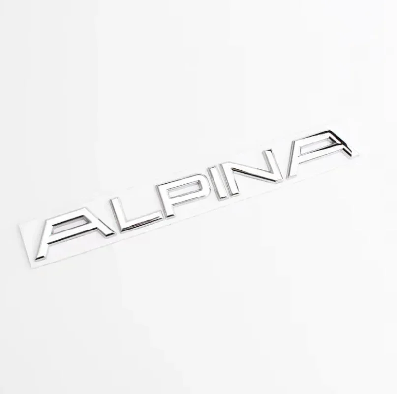 3D Metal Chrome Black Alpina Letters Rear Boot Trunk Stickers Fender Emblem Badge Decals B7 B6 D4 D5 Car Styling Accessories