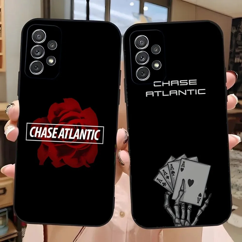 C-Chase A-Atlantic Band Phone Case For Samsung Galaxy A13,A21s,A22,A31,A32,A52,A53,A71,A80,A91 Soft Black Phone Cover