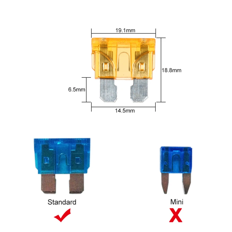 6/8 Way Fuse Holder Box Car Vehicle Automotive Circuit Blade Fuse Block w/ 6/8 Standard Fuses for Automotive Marine Applications