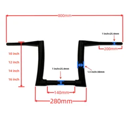 할리 XL883 1200N X48 데나 스트리트 파이터 개조에 적합, 1.5 인치 핸들바 및 높임 핸들바 포함