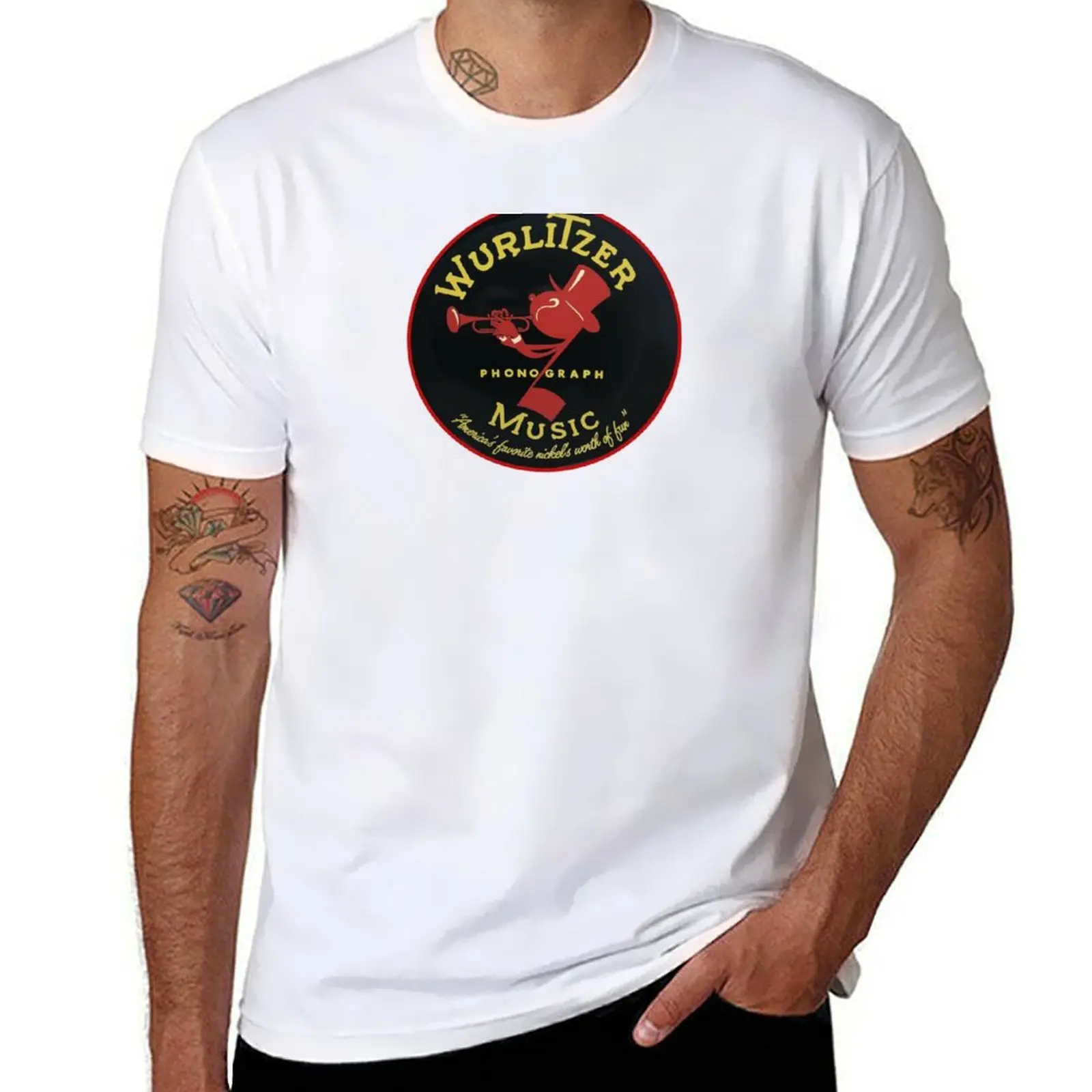 

Vintage Wurlitzer Phonograph Music T-Shirt t shirt man cotton t shirt personalised t shirt custom print T-shirt