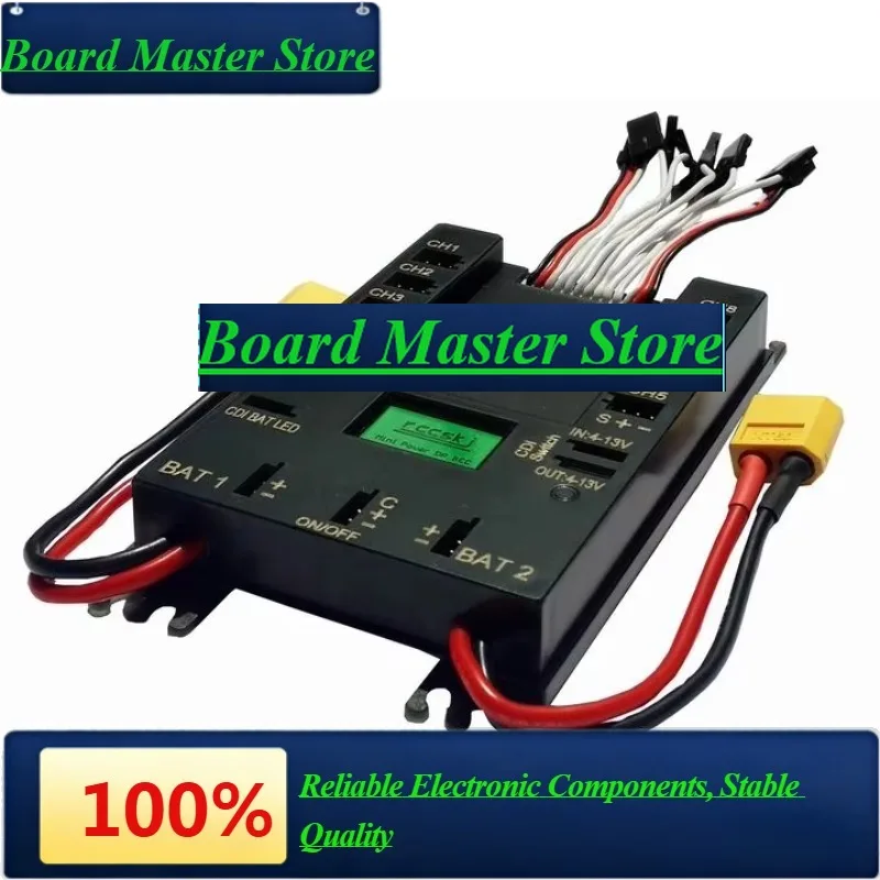 BaMasRccskj 2104 Mini Servo Section Board Power Distribution Box PDB With 20A-30A UBEC / XT60 Plug For RC Airplane