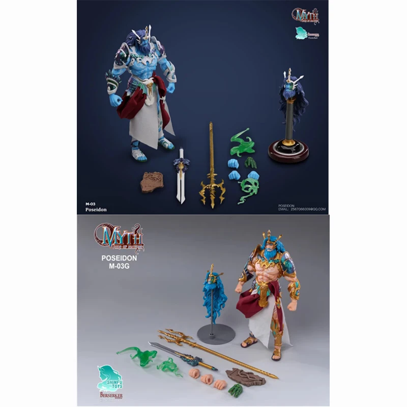

Goods in Stock 100% Original MYTH POSEIDON M-03G Poseidon 1/12 Authentic Model Animation Character Action Toy Holiday Gift