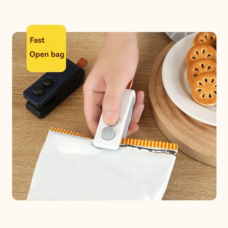 2 In 1 Mini Bag Sealer USB Rechargeable Chip Bag Sealer Heat Seal  Portable Handheld Vacuum Food Sealer Bag