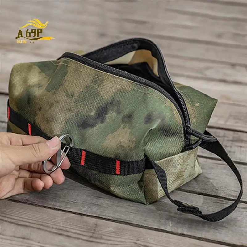 

A69P-Outdoor Camping Tissue Box Paper Dispenser Box Water Resistant Hanging Portable Tissue Bag For Backpacking