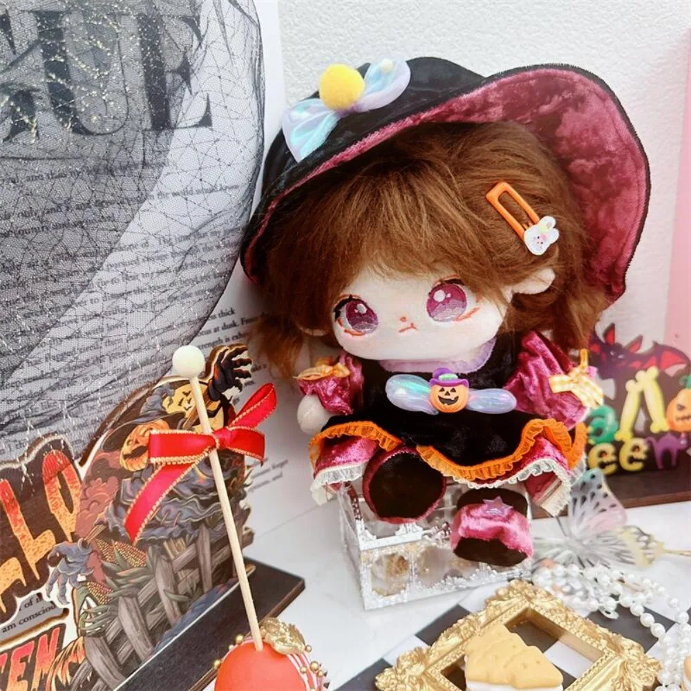 

Pumpkin Cotton Doll Witch Clothes Set Bow Kawaii Cotton Doll Halloween Suit Fashion Dress Up Plush Dolls Clothes