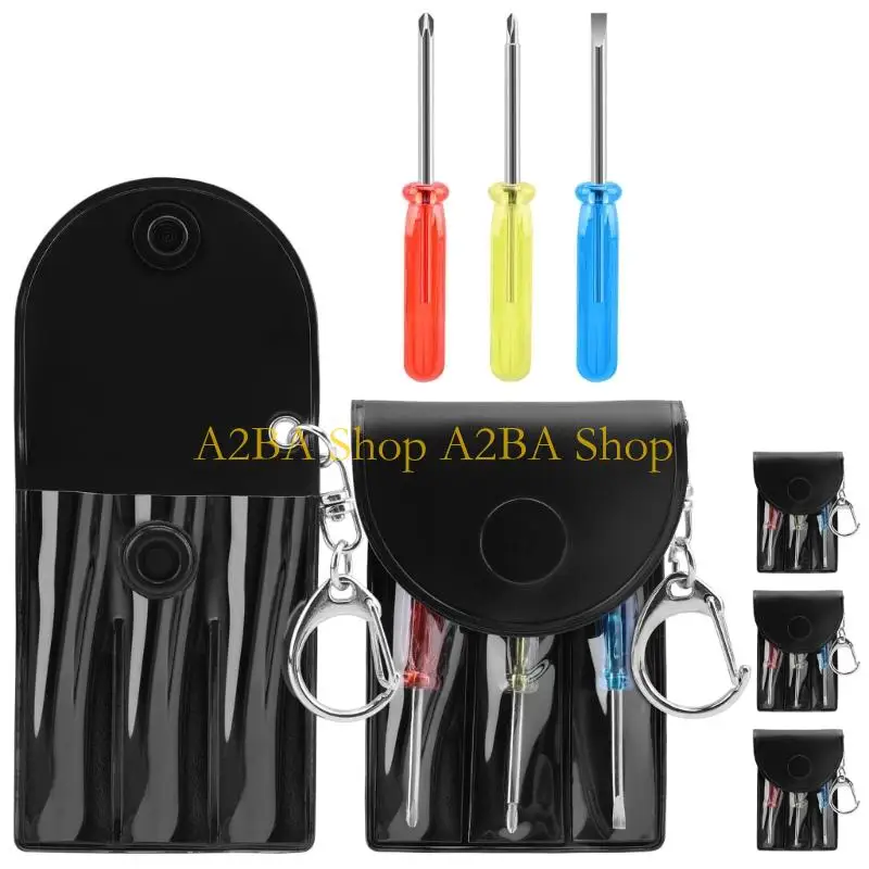 A2BA Screwdriver Keychain For Fixes Eyeglasses Watches On The Go Portable Screwdriver