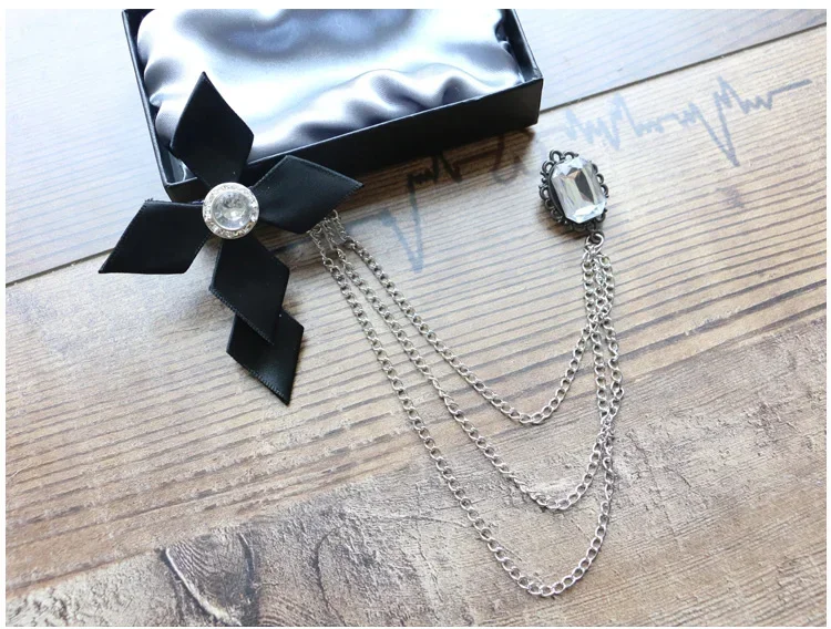 Fotografia 5: Oferta por tempo limitado! Moda europeia terno broche pino corrente borla cluster, perfeito para ternos masculinos, acessório elegante