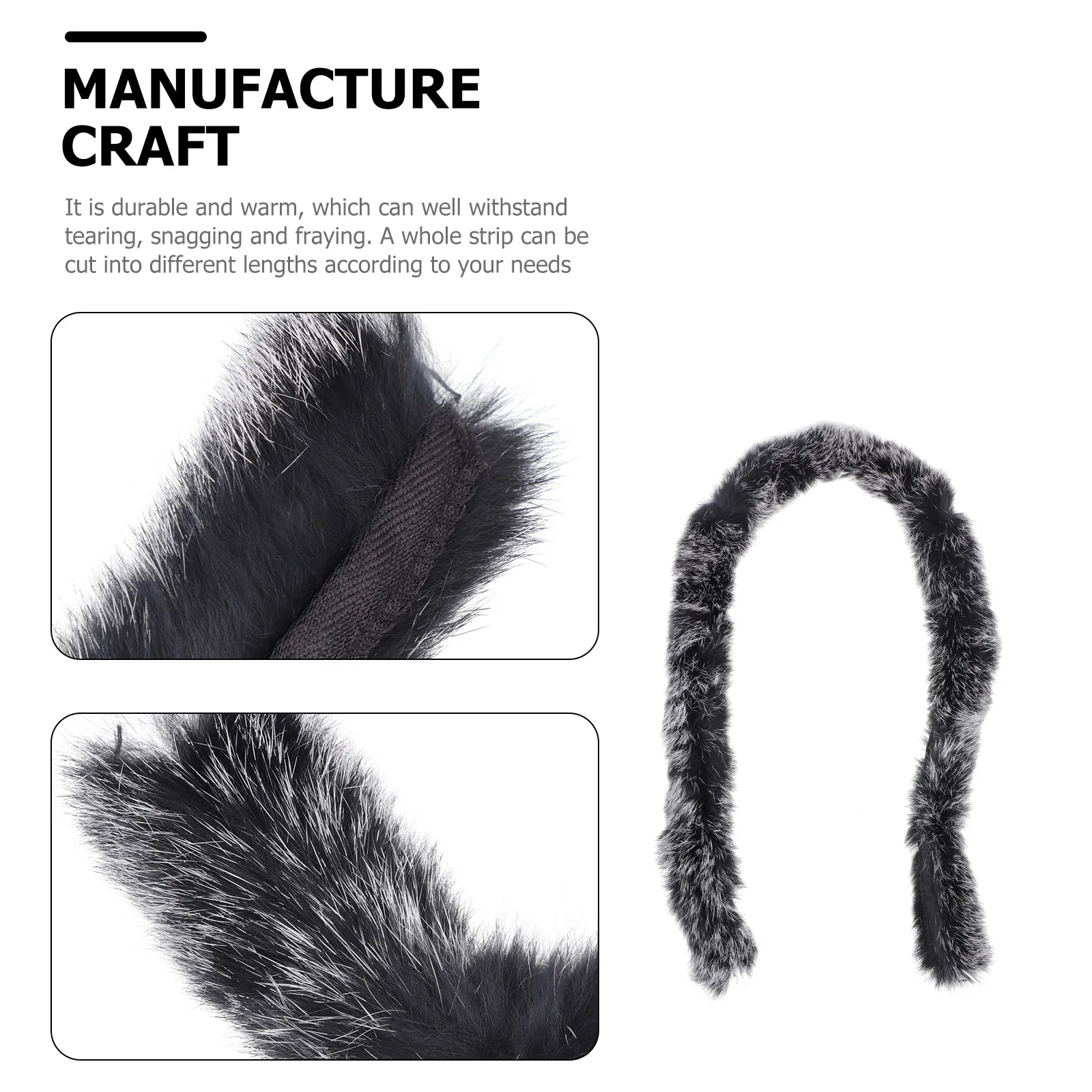 

Rabbit Strip Auxiliary Material Has Furry Stripe Vintage Animal Trim Ornament
