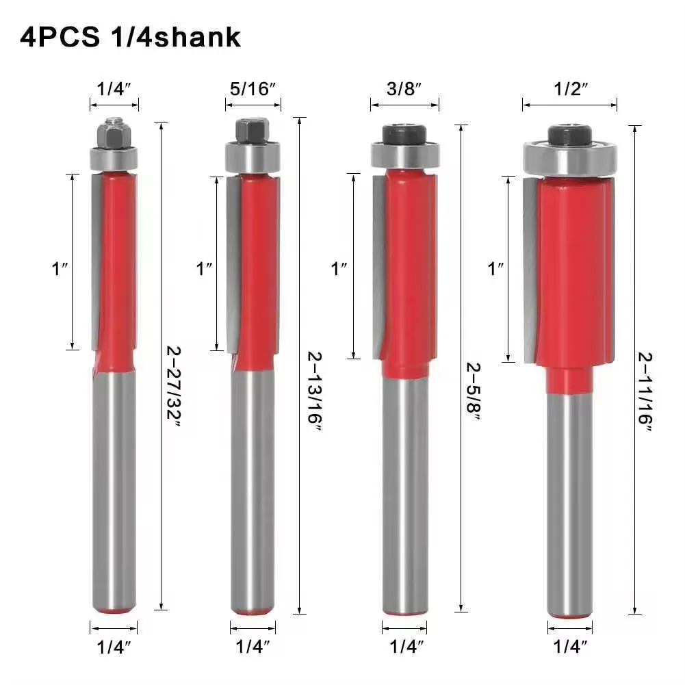 A Set Of 4-piece Manual DIY Carving Woodworking Bearing Trimming Knives For Woodworking Right Angle Edge Sealing Knives