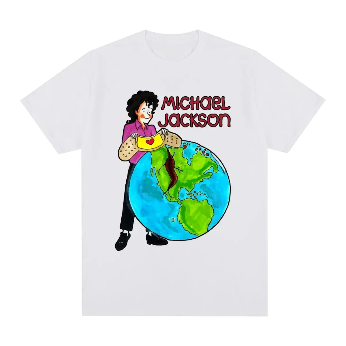 Michael Jackson 1997 World Tour Vintage T-shirt Heal the World Harajuku Streetwear Cotton Men T shirt New Tee Tshirt Womens Tops