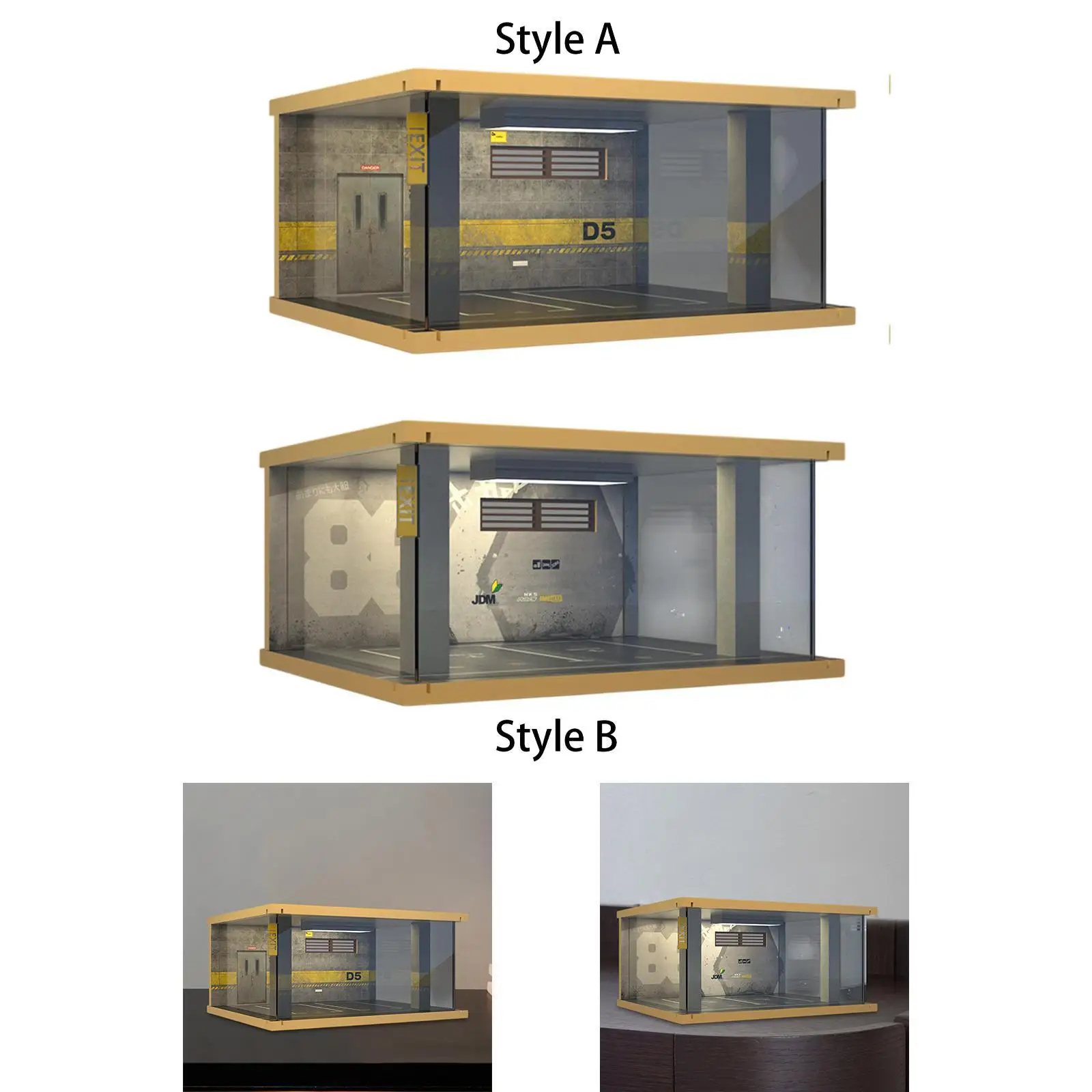 

1/32 Vehicle Model Display Case Container Dustproof Protection Organizer Garage