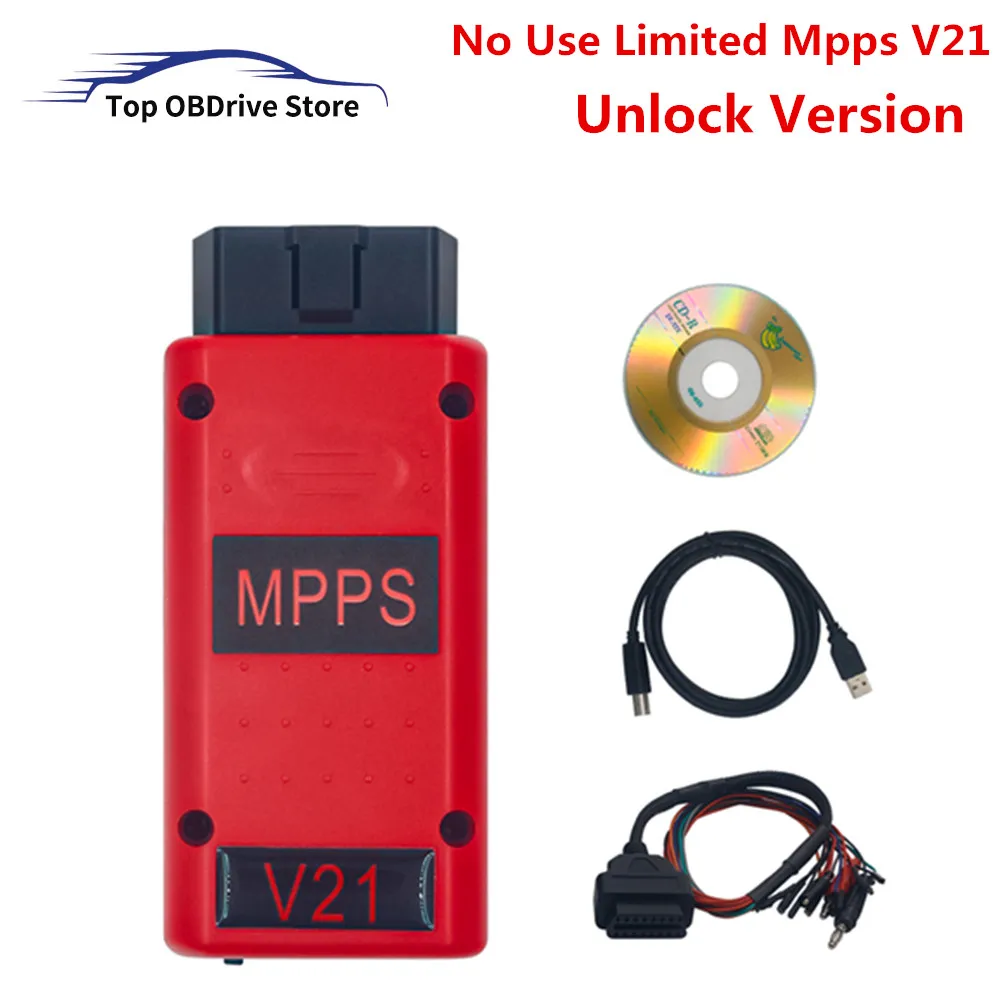 2024 Unlock MPPS V21 ECU Master Chip Tuning Tool MPPS V18 MAIN+Tricore+Multiboot+Breakout Tricore Cable OBD2 ECU Programmer