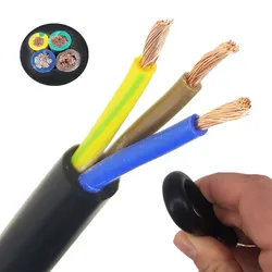 5meter 3 Cores 18AWG 17AWG 15AWG 13AWG 11AWG 9AWG Copper cable Wire Conductor Electric PVC Cable Soft Sheathed Wire power wire