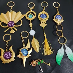 سلسلة مفاتيح Genshin Impact Cosplay ، رؤية واندرر أوف له ، فينتي ، نيلو ، سكاراموش ، قلادة إيولا ، سلسلة مفاتيح ، دعائم أزياء أفضل 6 مبيعات Genshin Vision - رقم 5