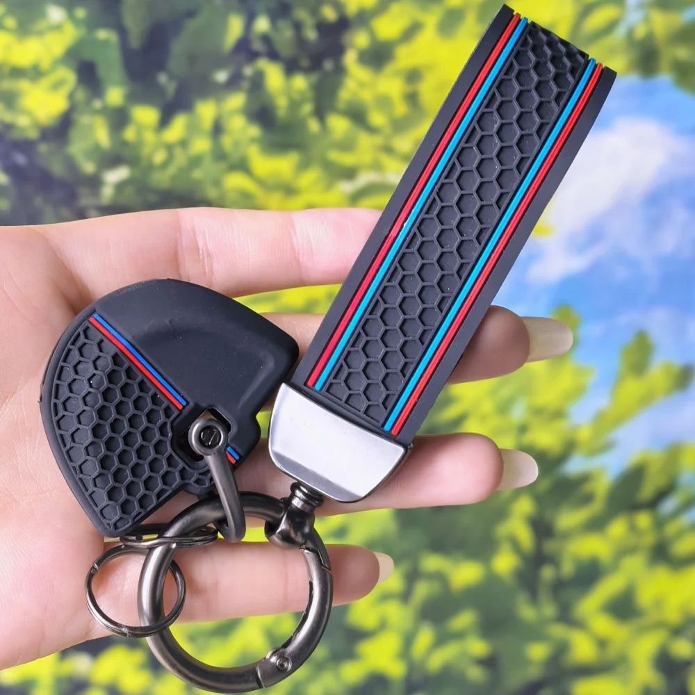 Track Hex Silicone Key Sleeve With Key Chain Fit BMW F800R K1300GT K1200R R1200RT K1300R F650GS F800GS S1000RR R1200GS R1150