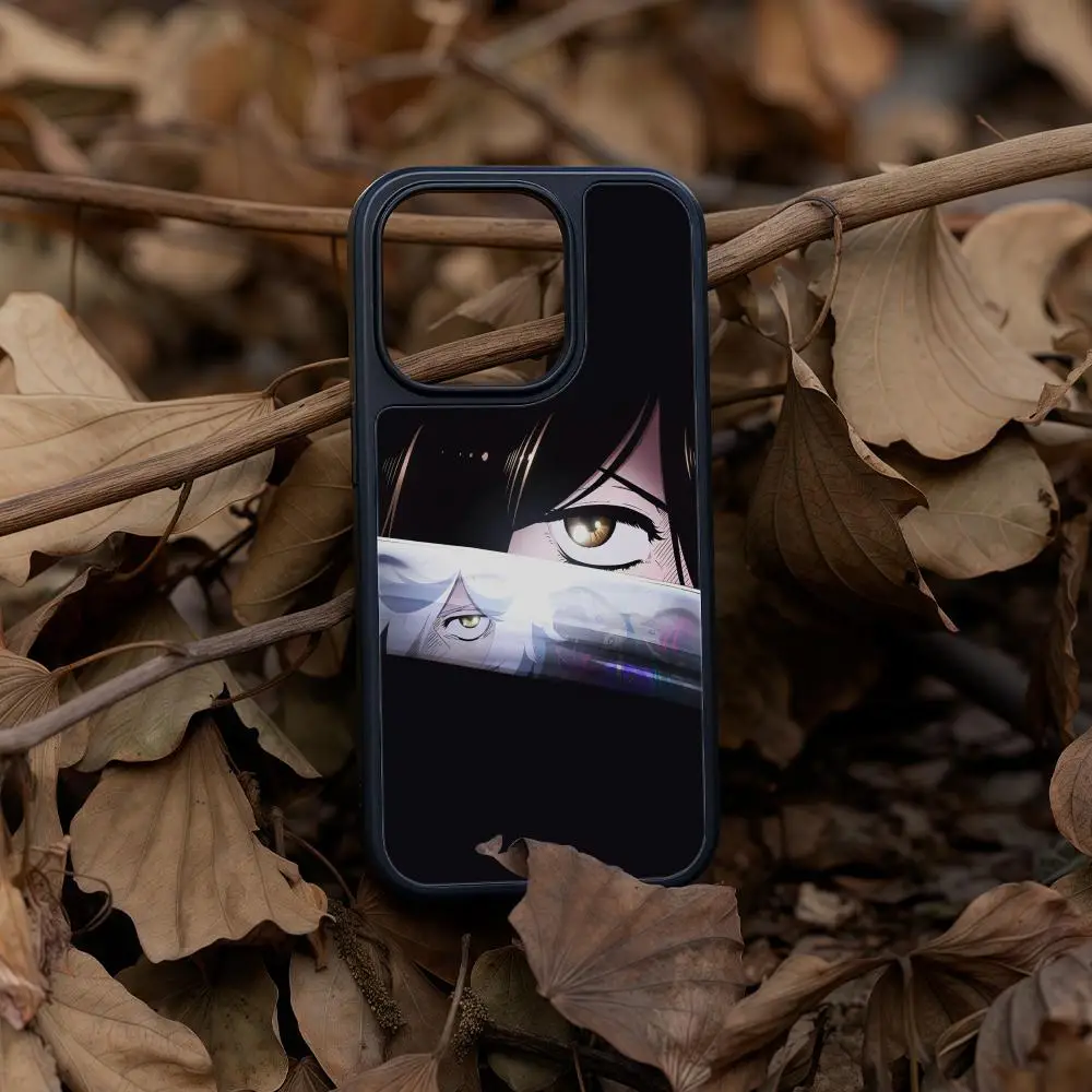 

Anime Hells Paradise Jigokuraku Phone Case For iPhone 16 15 14 13 12 11 Pro Max Plus Black Frame Acrylic Carbon Fiber Hard Shell