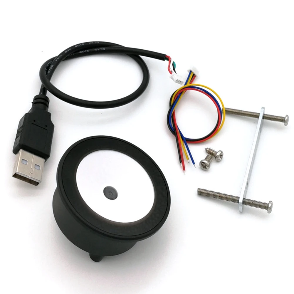 ABFN-GM73 Small Round Easy Installation USB UART 1D 2D QR Code Barcode Scanner Reader