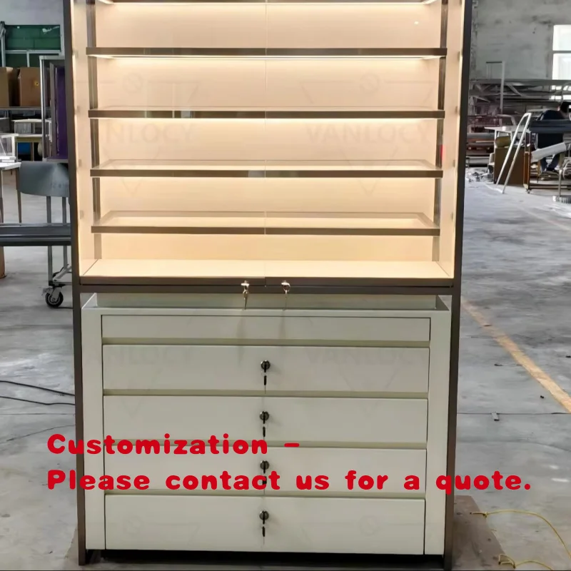 custom.Custom Fashion Jewelry Display Cabinets  Suitable Display in Cosmetics Perfume and Glasses Stores Jewelry showcase