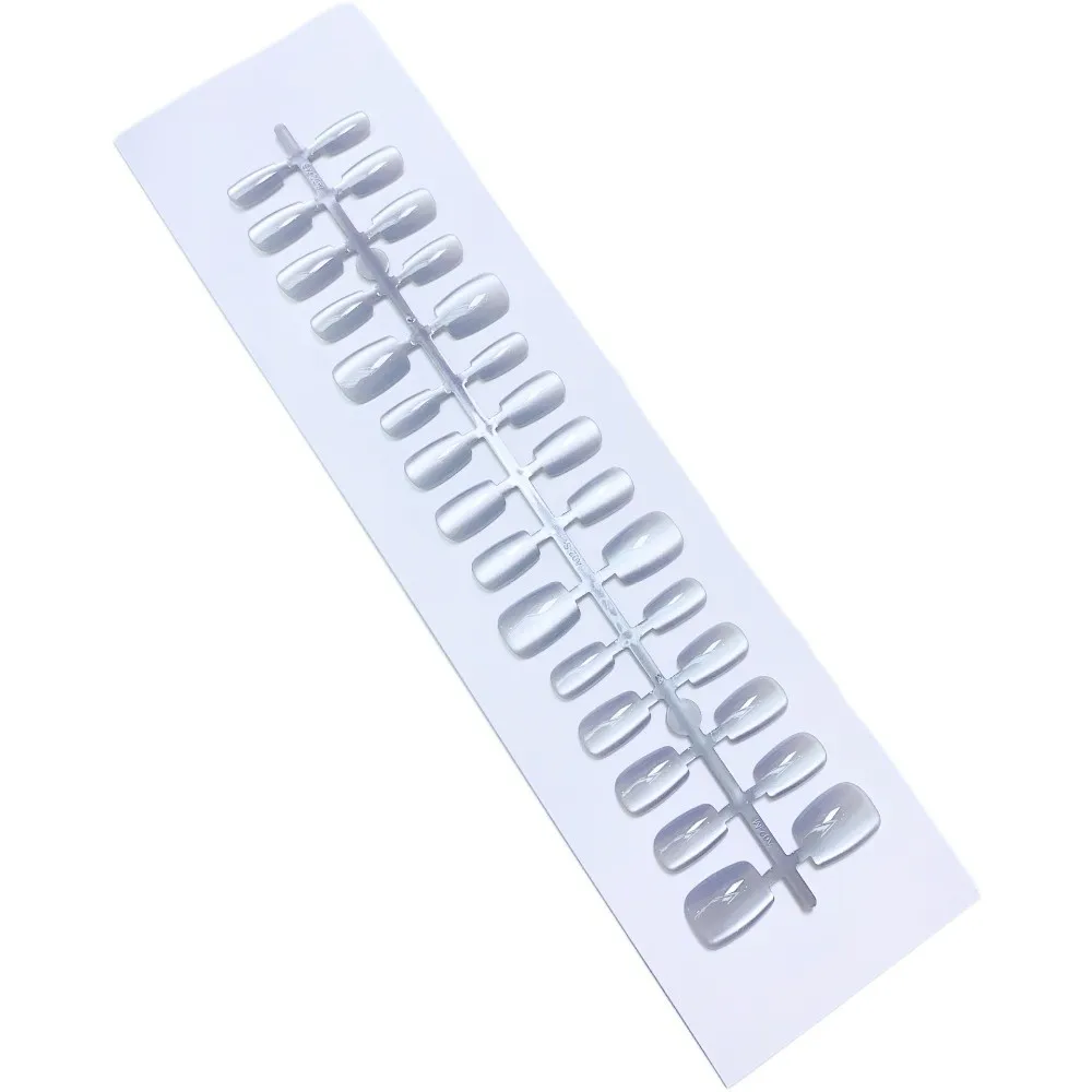 30Pcs Popular Cat's Eye Press On Nails Medium Short Handmade Nail Tips Full Cover Removable Press On Fake Nails for Daily Wear