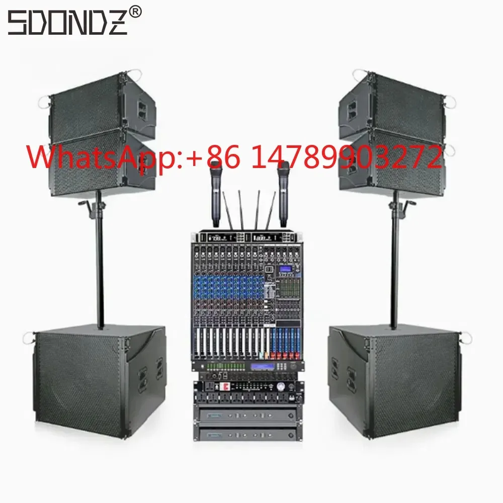 

High‑Power 10‑Inch Outdoor Speaker System Kit, Waterproof Portable Line Array PA Speaker for DJ Wedding Party Events