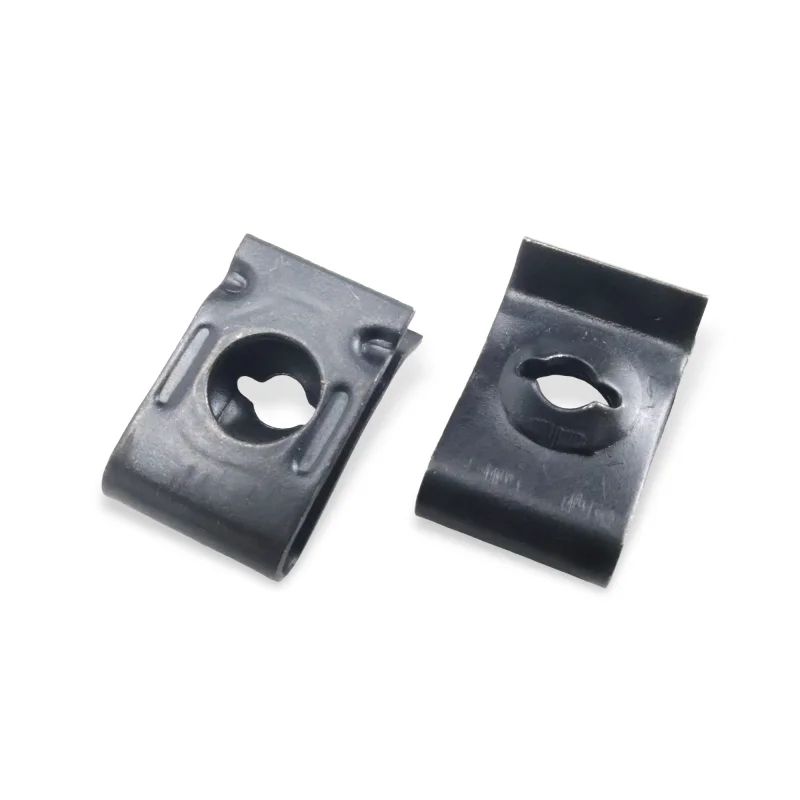100PCS U-Type Nut Clips Black Spring Steel Self-Tapping Screw Retainer Fastener for Car Motorcycle Plastic Panel