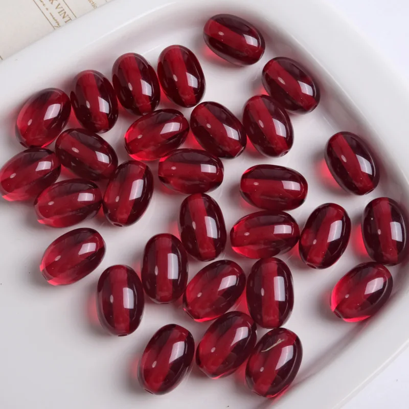 5pcs Oval Shape 19mm x 13mm Glossy resin Loose Beads For Jewelry Making DIY Crafts Findings