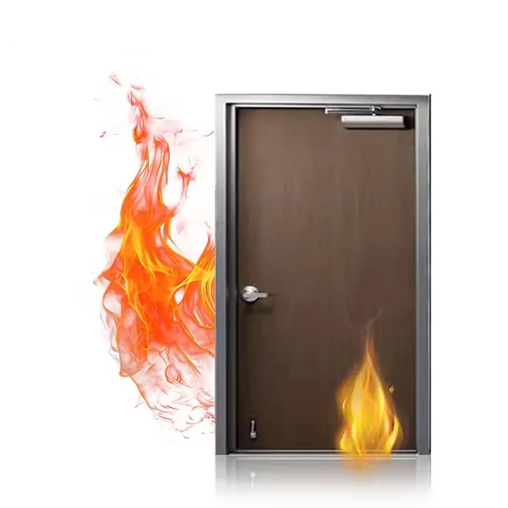 Open the Hotel Room Door. the Interior and Exterior Wooden Doors Are Made of Solid Wood. Fire Resistance Time: 20 - 60 Minutes.
