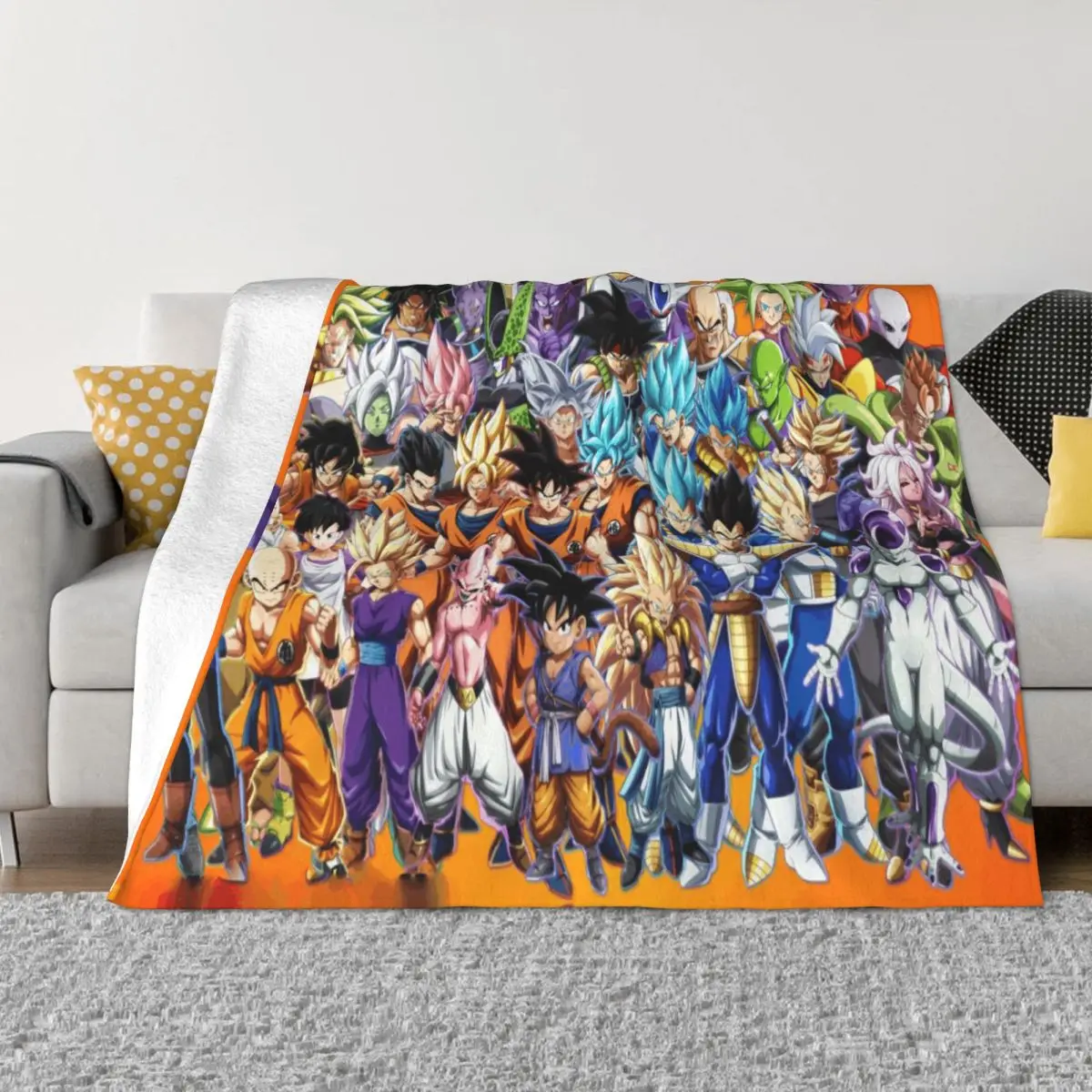 

Удобное одеяло Dragon Ball Z Dragonball в стиле аниме, декоративное одеяло для кровати, легкое флисовое одеяло для спальни