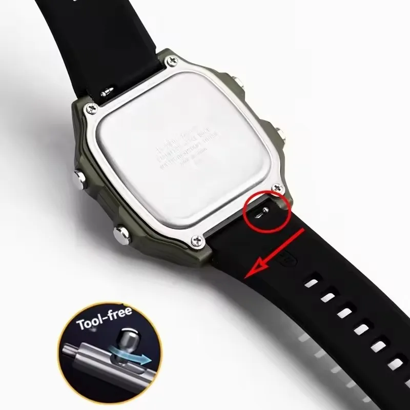 ل كاسيو 3299 AE1200 AE-1200 AE-1200whAE-1300 A158/159 a168w/A158W GW400 F91W الإفراج السريع المطاط ساعات سيليكون الفرقة 18 مللي متر #6