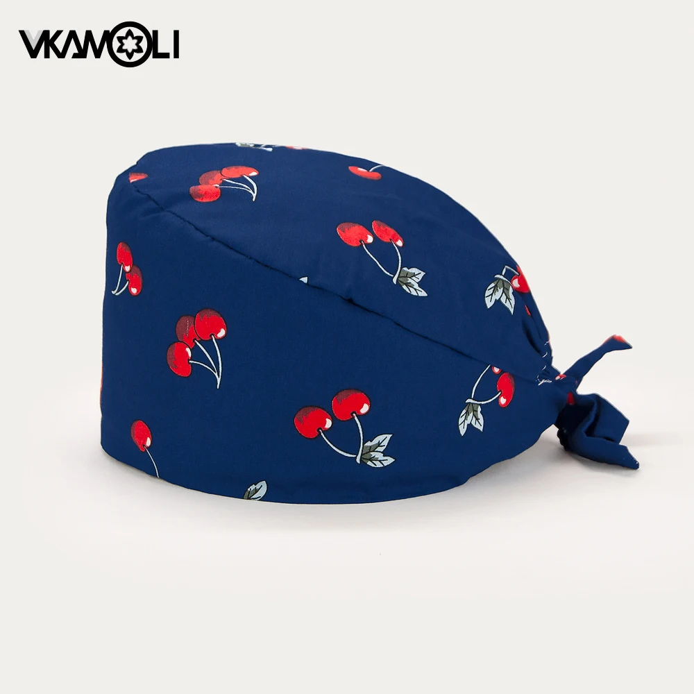 Vkamoli Cotton Unisex Scrubs Work Hats Beauty Salon Work Caps Scrubs Caps Women's Operating Room Hats