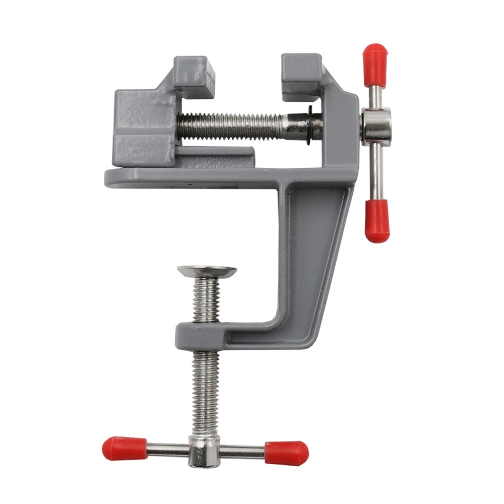 Universal Table Vise Home 3.5inch Aluminum Mini Jewelers Hobby Clamp On Table Bench Vise DIY Household Flat Mouth Table Vise