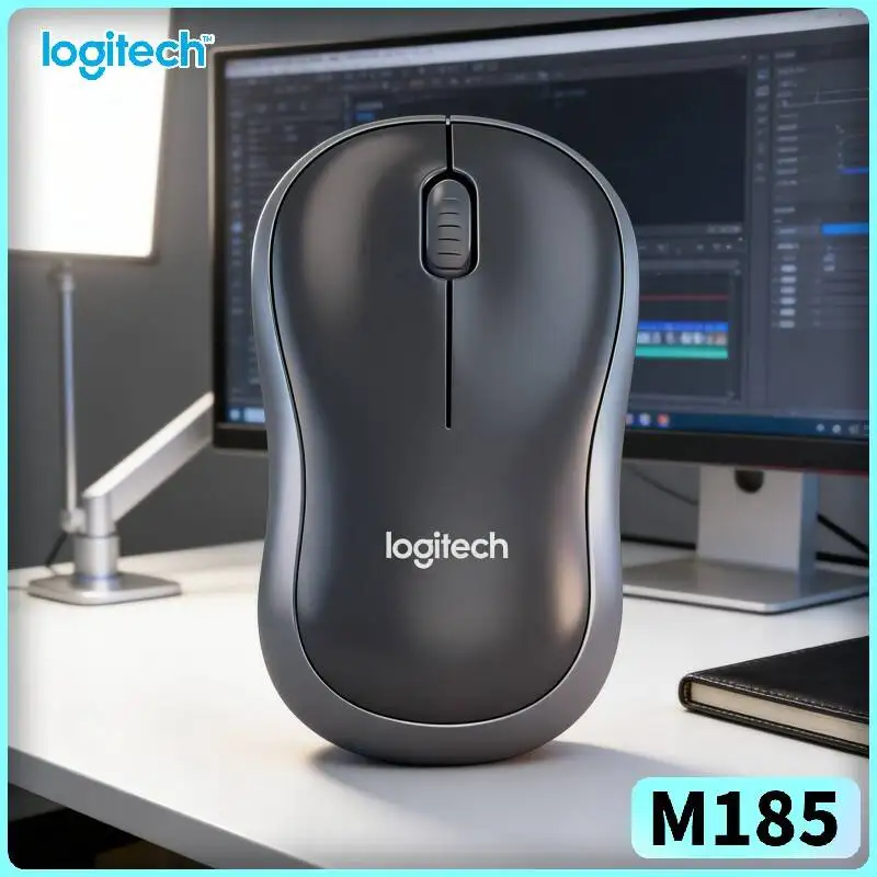 Logitech M185 Sharp-Sensor Mouse 1000 DPI 2.4GHz 10m Range 12-Month Battery Nano Receiver Plug&Play Accessory